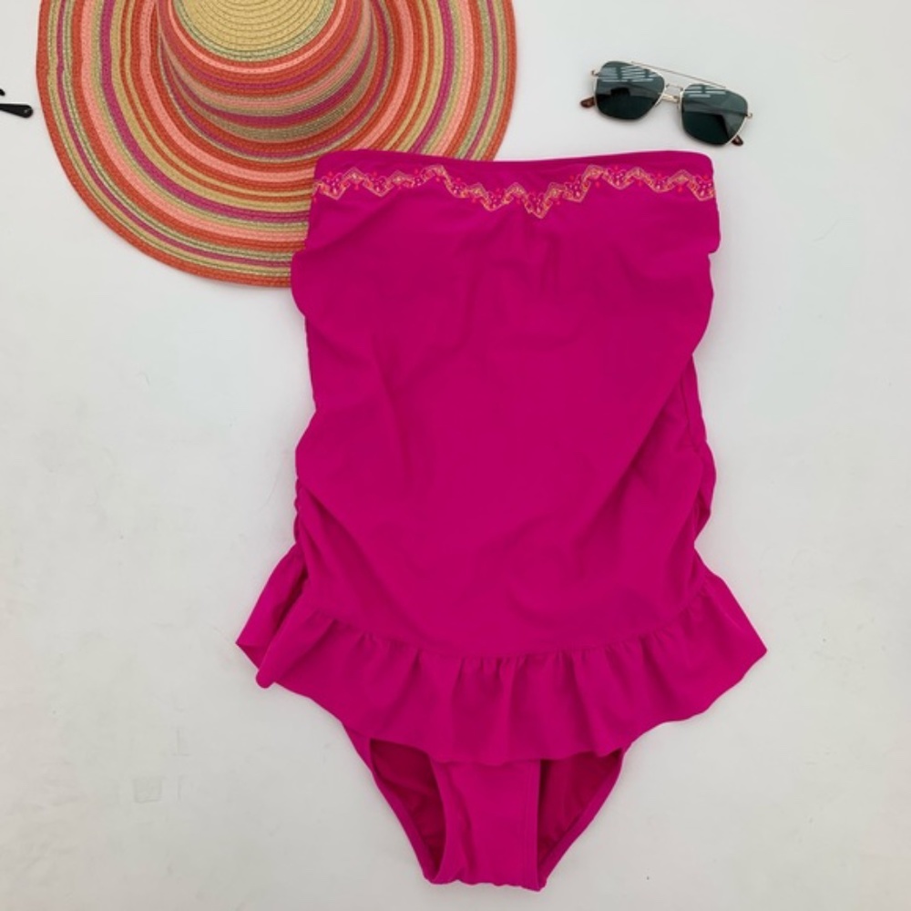 4/$25 Hula Honey One Piece Swimsuit Pink NEW - Picture 1 of 4